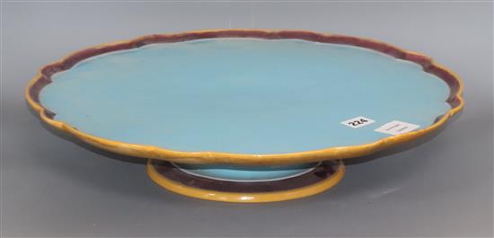 A Mintons majolica lazy Susan diameter 47cm